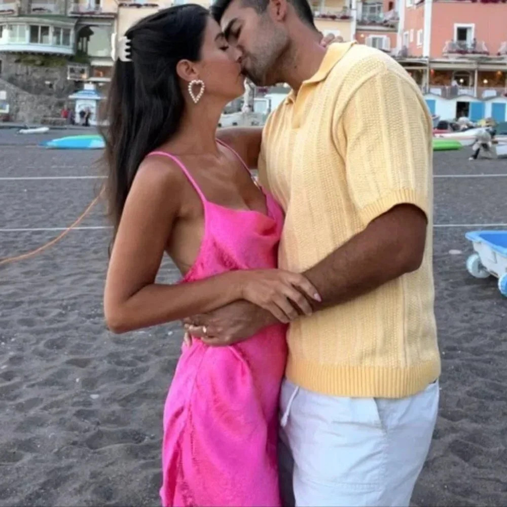 Zara Jacquard Animal Detail Slip Mini Dress Hot Pink Sz Small NWT